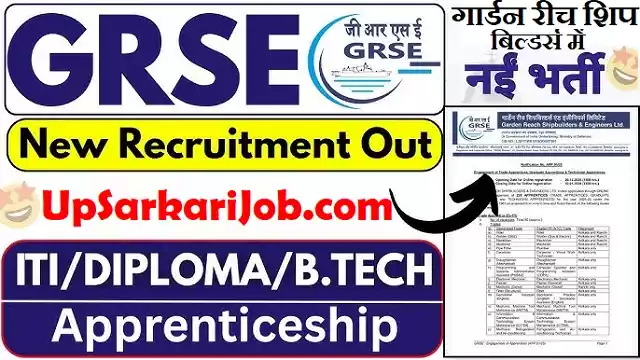 GRSE Recruitment GRSE Vacancy GRSE Apprentice Recruitment