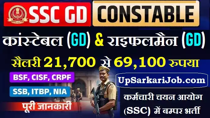 SSC GD Constable Bharti SSC GD Constable Recruitment
