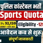 UP Police Constable Sports Quota Recruitment 2026 यूपी पुलिस स्पोर्ट कोटा में भर्ती