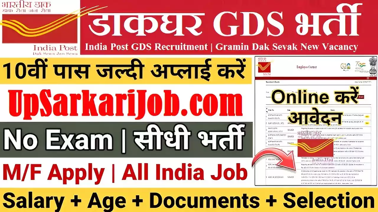 Post Office GDS Vacancy India Post GDS Recruitment Gramin Dak Sevak New Vacancy