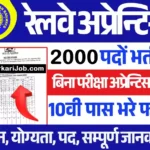 SECR Railway Apprentice Bharti 2026 : दक्षिणी रेलवे एक्ट अपरेंटिस 3520 पदों पर भर्ती