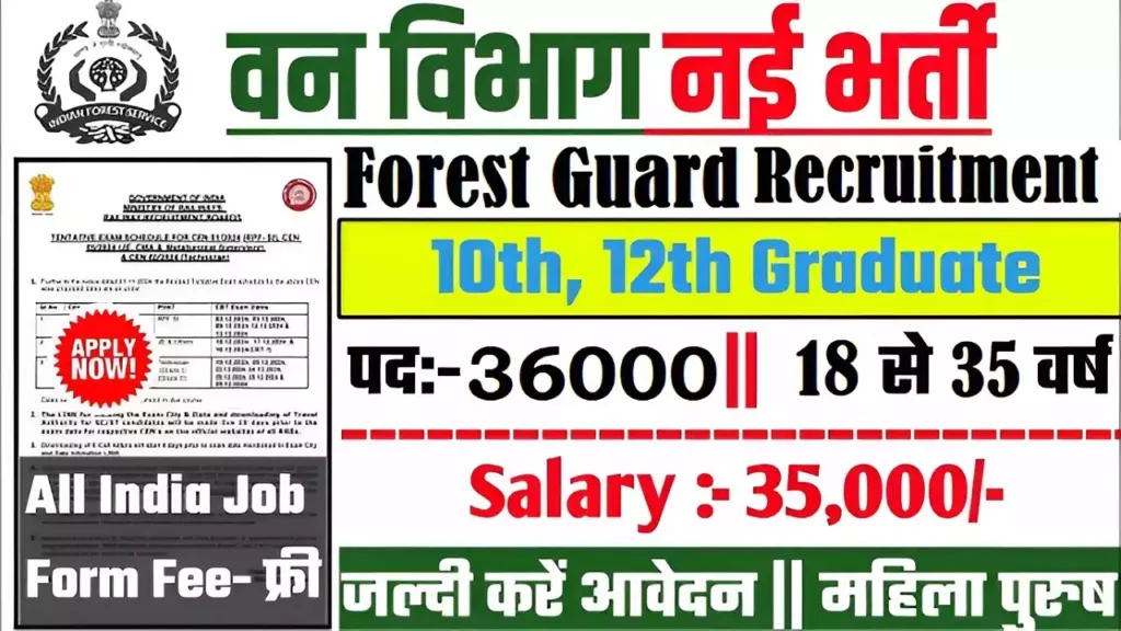 Forest Guard Recruitment forest guard vacancy van vibhag bharti