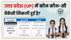 up me kaun kaun si vacancy nikli hai