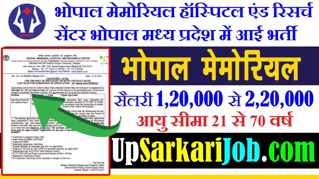 ICMR-BMHRC Bharti BMHRC Recruitment