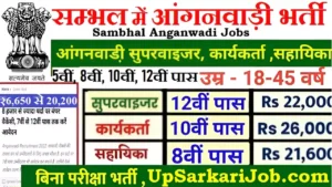 Sambhal Anganwadi Bharti 2026 : सम्भल में आंगनवाड़ी भर्ती