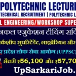 UPPSC Polytechnic Lecturer Bharti 2026 : 513 लेक्चरर, वर्कशॉप सुपरिटेंडेंट और लाइब्रेरियन पदों पर भर्ती