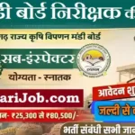 CG Mandi Nirikshak Bharti 2026: छत्तीसगढ़ मंडी बोर्ड SI भर्ती