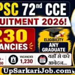 BPSC 72nd CCE Bharti 2026: बिहार लोक सेवा आयोग 1230 पदों पर भर्ती