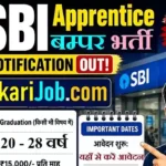 SBI me Apprentice Bharti 2026: एसबीआई अप्रेंटिस के 7150 पदों पर बम्पर भर्ती